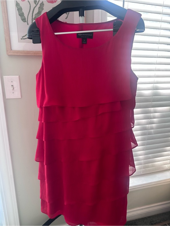 connected apparel Dresses & Skirts - connected apparel Hot Pink Layered Sleeveless Mini Dress